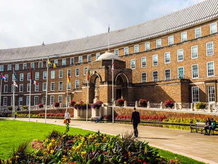 BRISTOL, UK - CIRCA SEPTEMBER 2016: HDR Bristol City Hall (formerly the Council House)のeditorial素材