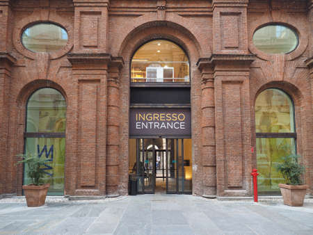 TURIN, ITALY - CIRCA DECEMBER 2016: Museo Egizio (meaning Egyptian Museum)のeditorial素材