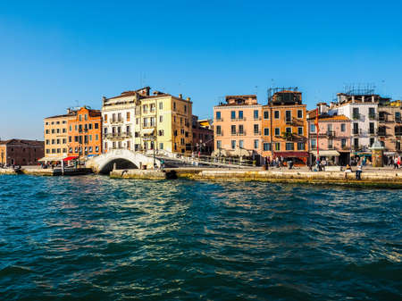VENICE, ITALY - CIRCA SEPTEMBER 2016: HDR View of the city of Venice from the canalのeditorial素材