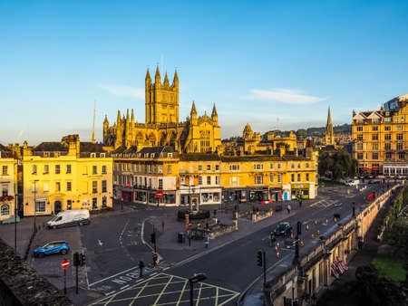 BATH, UK - CIRCA SEPTEMBER 2016: HDR The Abbey Church of Saint Peter and Saint Paul (aka Bath Abbey)のeditorial素材