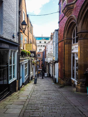 BRISTOL, UK - CIRCA SEPTEMBER 2016: HDR Christmas Steps historic street in the city centre