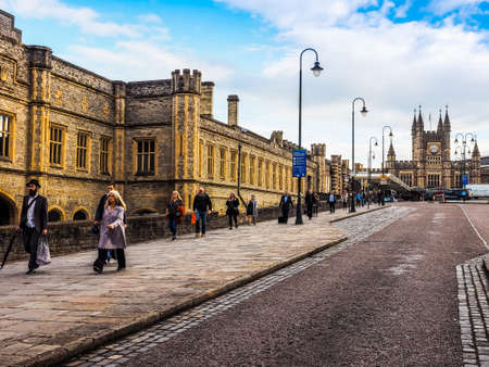 BRISTOL, UK - CIRCA SEPTEMBER 2016: HDR Bristol Temple Meads railway station designed by Brunel in 1840s and extended in 1870sのeditorial素材