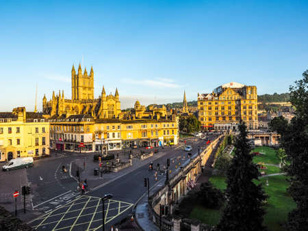BATH, UK - CIRCA SEPTEMBER 2016: HDR The Abbey Church of Saint Peter and Saint Paul (aka Bath Abbey)のeditorial素材