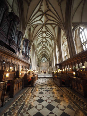 BRISTOL, UK - CIRCA SEPTEMBER 2016: Bristol Cathedral (formally the Cathedral Church of the Holy and Undivided Trinity)のeditorial素材
