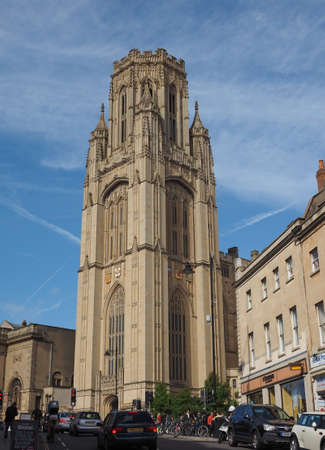 BRISTOL, UK - CIRCA SEPTEMBER 2016: The Wills Memorial Building part of the University of Bristol at the top of Park Streetのeditorial素材