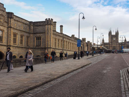BRISTOL, UK - CIRCA SEPTEMBER 2016: Bristol Temple Meads railway station designed by Brunel in 1840s and extended in 1870sのeditorial素材