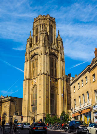 BRISTOL, UK - CIRCA SEPTEMBER 2016: HDR The Wills Memorial Building part of the University of Bristol at the top of Park Streetのeditorial素材