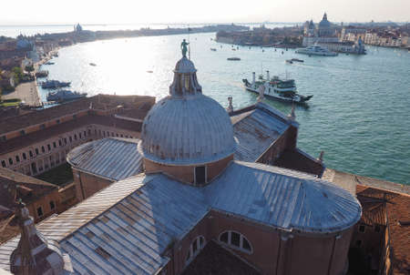 VENICE, ITALY - CIRCA SEPTEMBER 2016: Aerial view of the city of Veniceのeditorial素材