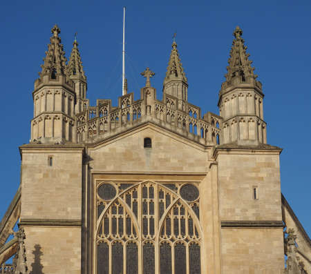 The Abbey Church of Saint Peter and Saint Paul (aka Bath Abbey) in Bath, UKの写真素材