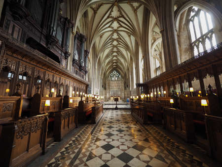 BRISTOL, UK - CIRCA SEPTEMBER 2016: Bristol Cathedral (formally the Cathedral Church of the Holy and Undivided Trinity)のeditorial素材