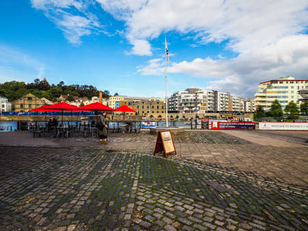 BRISTOL, UK - CIRCA SEPTEMBER 2016: HDR Bristol Harbour (part of Port of Bristol)のeditorial素材