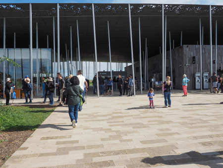AMESBURY, UK - CIRCA SEPTEMBER 2016: Stonehenge visitor centre at the prehistoric megalithic stone monumentのeditorial素材