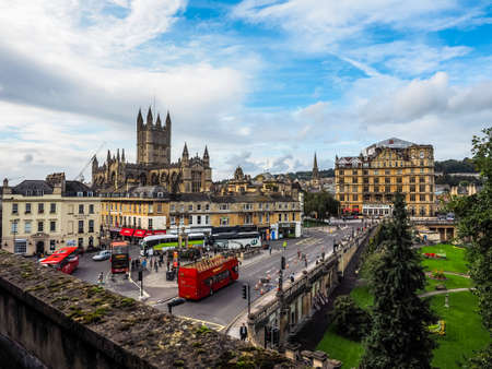 BATH, UK - CIRCA SEPTEMBER 2016: HDR The Abbey Church of Saint Peter and Saint Paul (aka Bath Abbey)のeditorial素材
