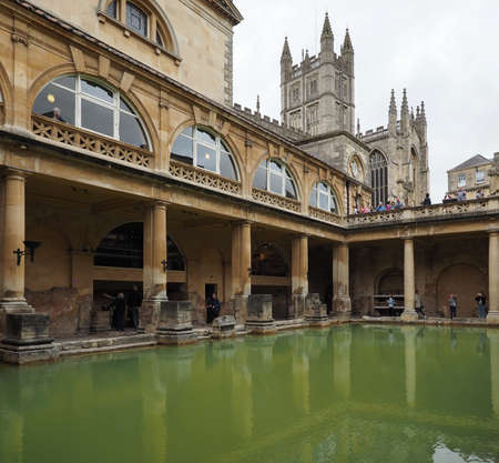 BATH, UK - CIRCA SEPTEMBER 2016: Roman Baths ancient spaのeditorial素材