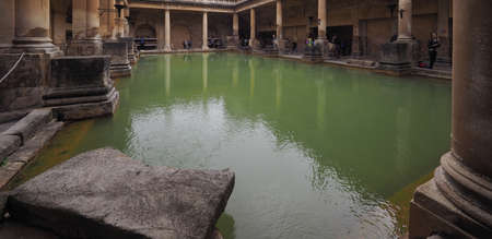 BATH, UK - CIRCA SEPTEMBER 2016: Roman Baths ancient spaのeditorial素材