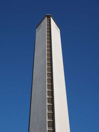 MILAN, ITALY - CIRCA JANUARY 2017: Pirelli Tower skyscraper (aka Pirellone) designed by Gio Ponti and Pier Luigi Nervi in the fiftiesのeditorial素材