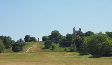 greenwich park on royal observatory hill in london ukの写真素材