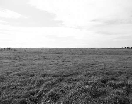English country panorama around Salisbury in England, UK in black and white