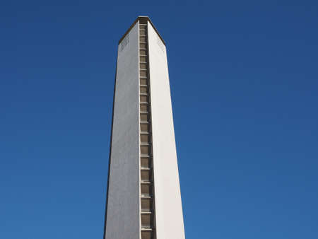 MILAN, ITALY - CIRCA JANUARY 2017: Pirelli Tower skyscraper (aka Pirellone) designed by Gio Ponti and Pier Luigi Nervi in the fiftiesのeditorial素材