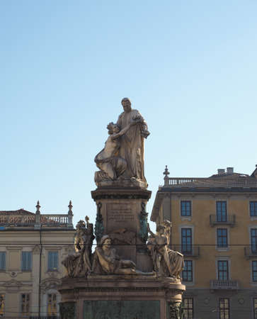 TURIN, ITALY - CIRCA JANUARY 2017: Memorial to Camillo Benso, Count of Cavour (aka Count Cavour)のeditorial素材