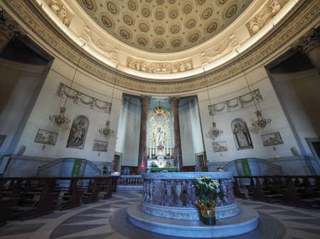 TURIN, ITALY - CIRCA JANUARY 2017: Church of La Gran Madre interior