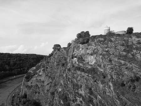 Avon Gorge of River Avon in Bristol, UK in black and white