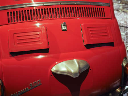 TURIN, ITALY - CIRCA JANUARY 2017: Vintage Fiat 500 car at Museo Nazionale dell Automobile (meaning National Automobile Museum car museum)のeditorial素材