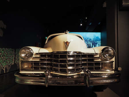 TURIN, ITALY - CIRCA JANUARY 2017: Vintage Cadillac 62 car at Museo Nazionale dell Automobile (meaning National Automobile Museum car museum)のeditorial素材