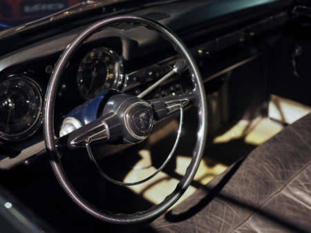TURIN, ITALY - CIRCA JANUARY 2017: Vintage Lancia Flaminia Quirinale car at Museo Nazionale dell Automobile (meaning National Automobile Museum car museum)のeditorial素材