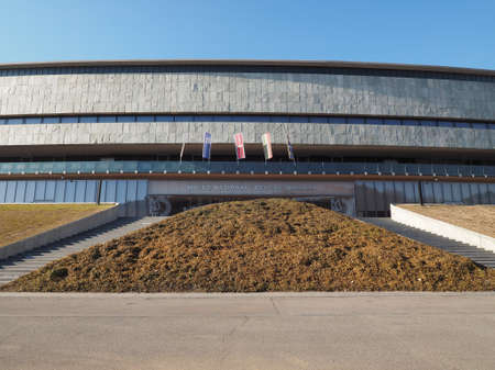 TURIN, ITALY - CIRCA JANUARY 2017: Museo Nazionale dell Automobile (meaning National Automobile Museum car museum)のeditorial素材