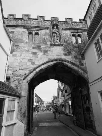 SALISBURY, UK - CIRCA SEPTEMBER 2016: View of the city of Salisbury in black and white