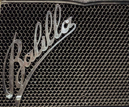 TURIN, ITALY - CIRCA JANUARY 2017: Balilla logo on front mask of vintage Italian car