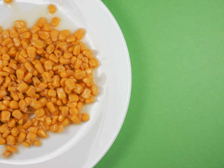 maize corn food in a white dishの写真素材