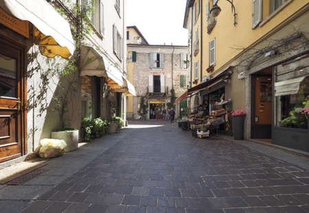 COMO, ITALY - CIRCA APRIL 2017: View of the city centreのeditorial素材