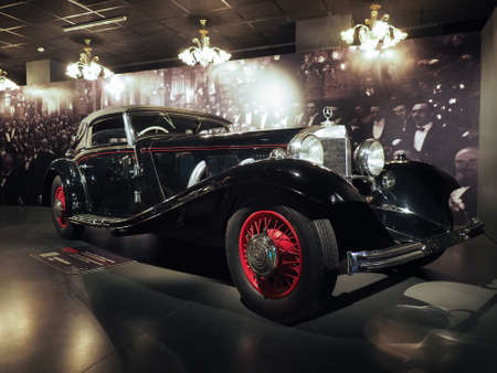 TURIN, ITALY - CIRCA JANUARY 2017: Vintage Mercedes Benz 540K car at Museo Nazionale dell Automobile (meaning National Automobile Museum car museum)のeditorial素材