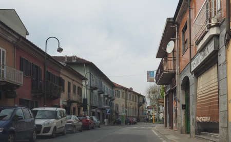 BRANDIZZO, ITALY - CIRCA APRIL 2017: View of Brandizzo city centreのeditorial素材