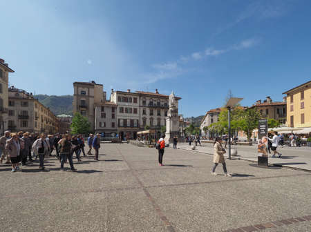 COMO, ITALY - CIRCA APRIL 2017: View of the city centreのeditorial素材