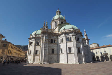 COMO, ITALY - CIRCA APRIL 2017: Santa Maria Assunta Roman Catholic cathedral churchのeditorial素材