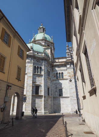 COMO, ITALY - CIRCA APRIL 2017: Santa Maria Assunta Roman Catholic cathedral churchのeditorial素材