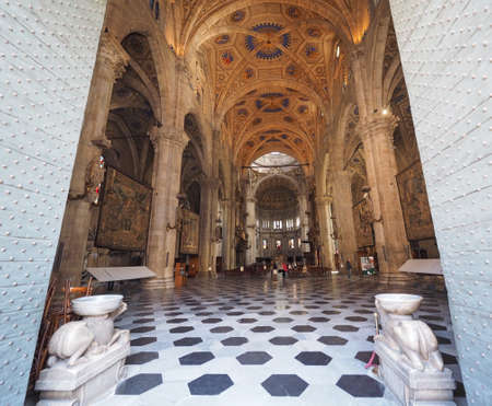 COMO, ITALY - CIRCA APRIL 2017: Santa Maria Assunta Roman Catholic cathedral churchのeditorial素材