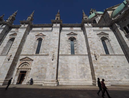 COMO, ITALY - CIRCA APRIL 2017: Santa Maria Assunta Roman Catholic cathedral churchのeditorial素材