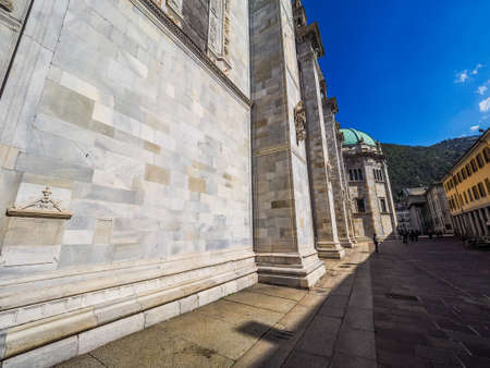 COMO, ITALY - CIRCA APRIL 2017: Santa Maria Assunta Roman Catholic cathedral church (HDR)のeditorial素材