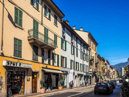 COMO, ITALY - CIRCA APRIL 2017: View of the city centre (HDR)のeditorial素材