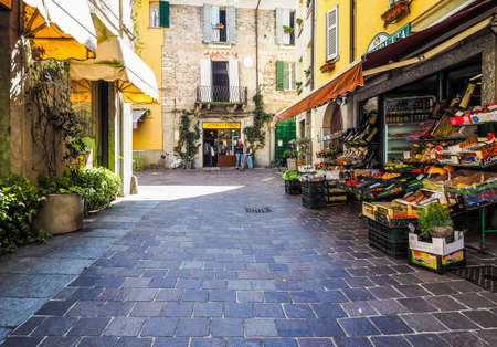 COMO, ITALY - CIRCA APRIL 2017: View of the city centre (HDR)のeditorial素材