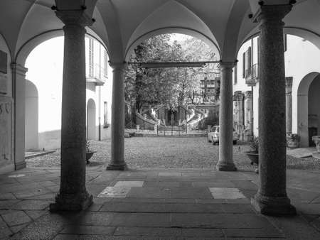 COMO, ITALY - CIRCA APRIL 2017: Civic museum in black_and_whiteのeditorial素材