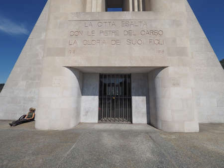 COMO, ITALY - CIRCA APRIL 2017: Monumento ai Caduti war memorial by rationalist architects Antonio Sant Elia and Giuseppe Terragniのeditorial素材