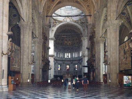 COMO, ITALY - CIRCA APRIL 2017: Santa Maria Assunta Roman Catholic cathedral churchのeditorial素材