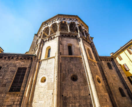 Santa Maria Assunta Roman Catholic cathedral church in Como, Italy (HDR)の写真素材