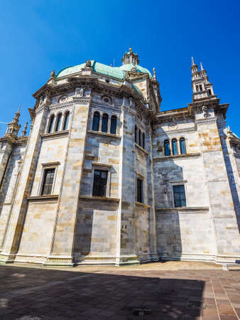 Santa Maria Assunta Roman Catholic cathedral church in Como, Italy (HDR)の写真素材