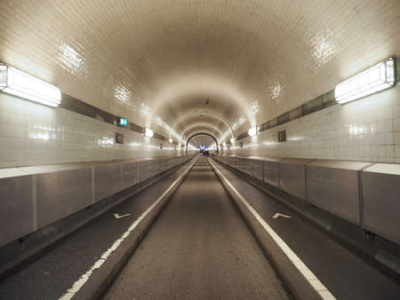 HAMBURG, GERMANY - CIRCA MAY 2017: Alter St Pauli Elbtunnel (Old St Pauli Elbe Tunnel)のeditorial素材